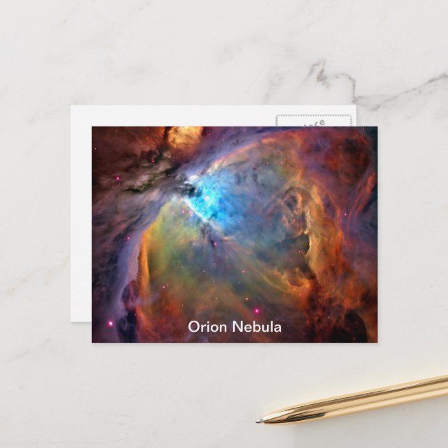Carte Postale Orion Nebula Space Galaxy (Devant/Arrière en situation)
