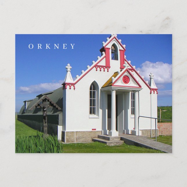 Carte postale Orkney vue chapelle italienne (Devant)