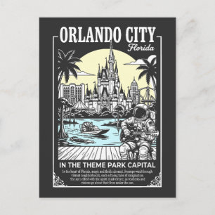 Carte Postale Orlando City Floride Dans La Capitale Des Parcs à