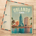 Carte Postale Orlando Florida Vintage Hauts bâtiments Palm 1960<br><div class="desc">Vintage Orlando Hauts bâtiments et mer avec palmier. Orlando en Floride. Ce design rétro fait un grand cadeau de Noël ou d'anniversaire pour les fans de la plage d'Orlando. Le design rétro des vibes d'été est un cadeau parfait pour les amateurs de voyages et de destinations.</div>