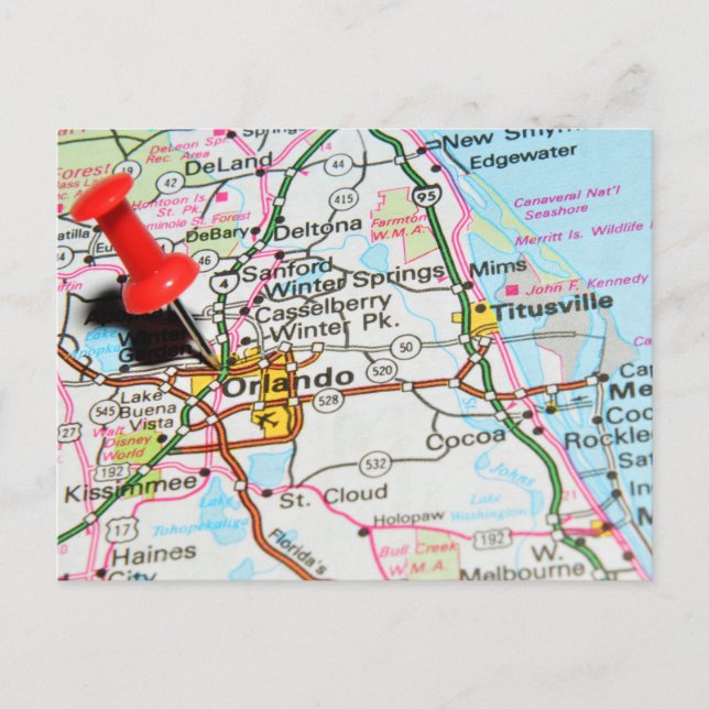 Carte Postale Orlando, Floride (Devant)