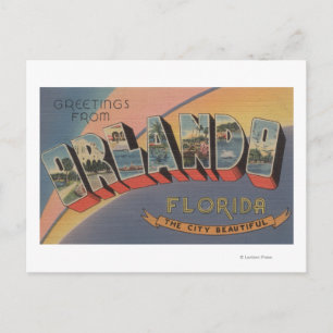 Carte Postale Orlando, Floride - Grandes Lettres Scènes 2