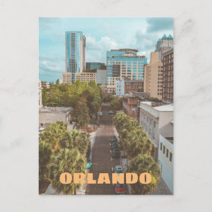 Carte Postale Orlando, Floride photo du centre-ville avec nom