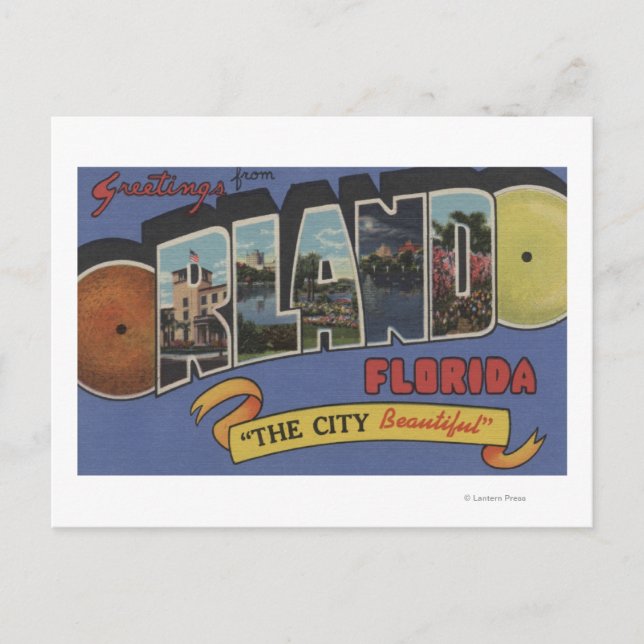 Carte Postale Orlando, Floride - Scènes de grandes lettres (Devant)