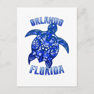 Carte Postale Orlando Floride Vacances Tortue Tribale