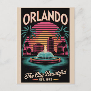 Carte Postale Orlando Floride Ville Belle Voyage Rétro Vintage