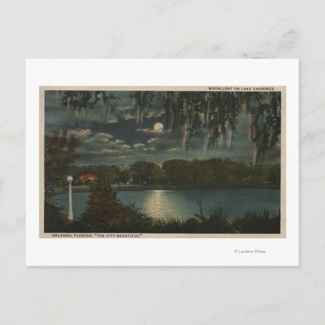Carte Postale Orlando, Floride - Vue sur le Lune du lac Cherokee (Devant)