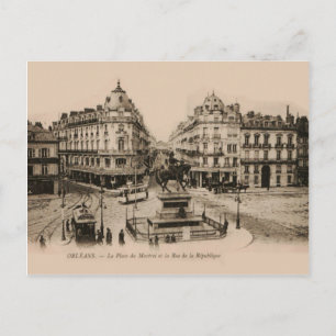 Carte postale Orléans Rue de la République 1910
