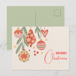 Carte Postale ornement de Noël