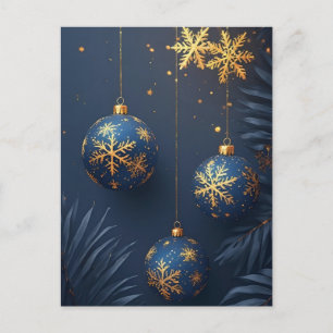 Carte Postale Ornement de Noël Élégant pour les Fêtes