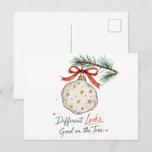 Carte Postale Ornement de Noël étoilé aquarelle