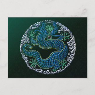 Carte Postale Ornement du dragon chinois