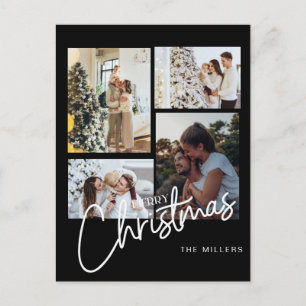 Carte Postale Ornement photo de Noël, Collage photo Noël