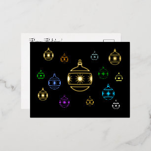 Carte postale - Ornements de vacances Sparkeling
