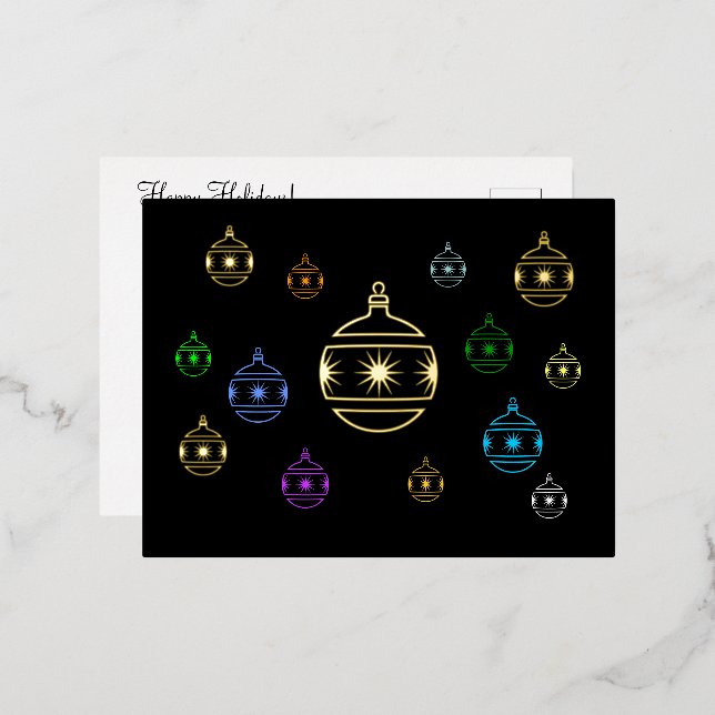 Carte postale - Ornements de vacances Sparkeling (Recto/Verso)