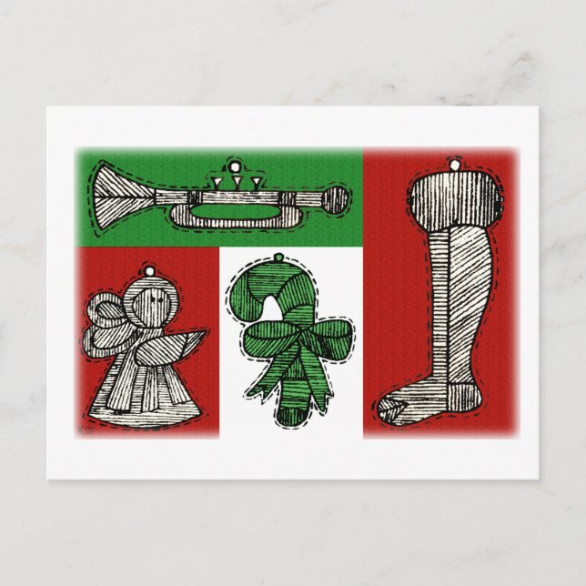 Carte Postale Ornements vintages (Devant)