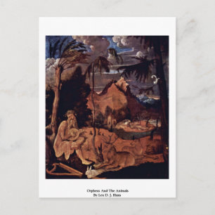 Carte Postale Orphée Et Animaux De Leu D. J. Hans