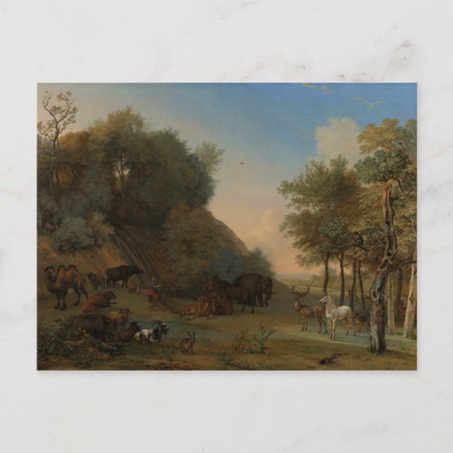 Carte Postale Orphée et les animaux (Devant)