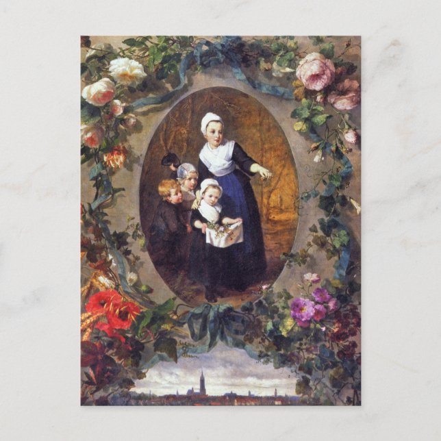 Carte Postale Orphelins de La Haye par Sientje Mesdag-van Houten (Devant)