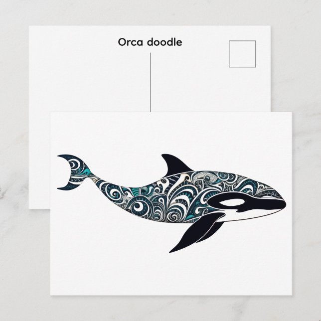 Carte Postale Orque gribouillage Petit (Devant / Derrière)
