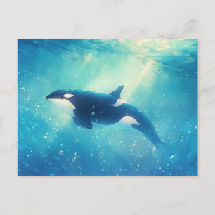 Carte Postale Orque Majestueux Océan Ensolleillé