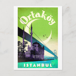 Carte Postale Ortakoy, Bosphore, pont, Istanbul, Turquie