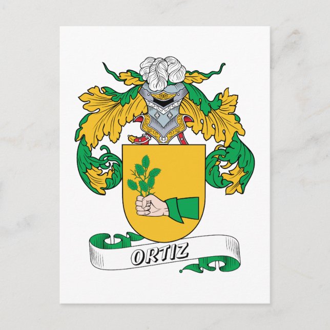 Carte Postale Ortiz Family Crest (Devant)