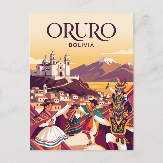 Carte Postale Oruro, Bolivie (Devant)