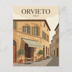 Carte Postale Orvieto, Italie, façade d'un café