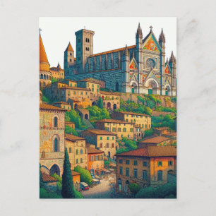 Carte Postale Orvieto, Italie, Vintage