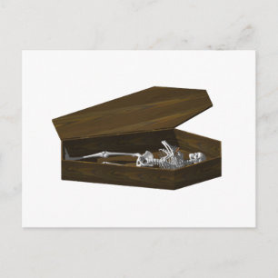 Carte Postale Os dans un café : Halloween: