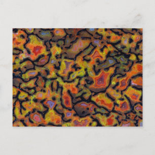 Carte Postale Os de dinosaure pétrifié orange