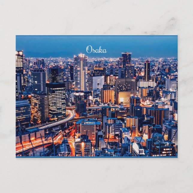 Carte Postale Osaka Japon, photo de la ville (Devant)