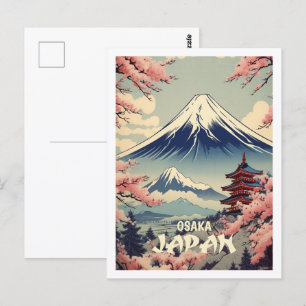 Carte Postale Osaka Japon Vintage célèbre Travel Place