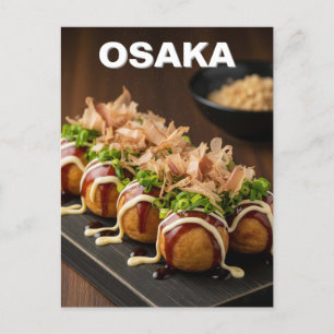 Carte Postale Osaka Takoyaki Nourriture Japonaise