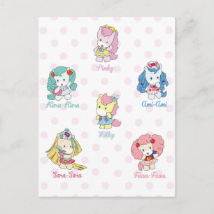 Carte postale Osharena Pony Kawaii Friends