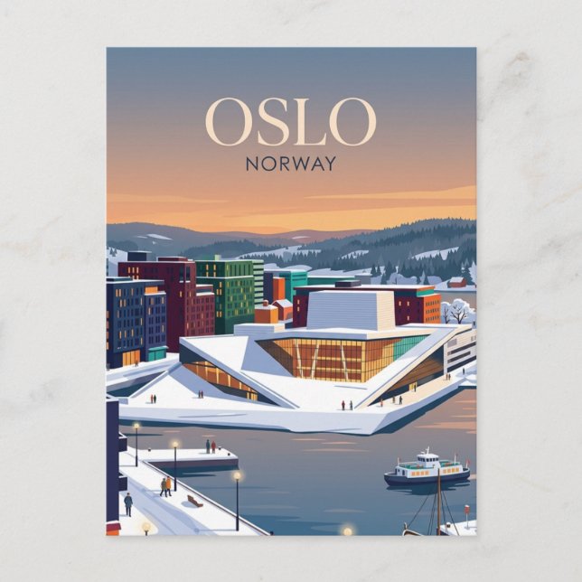 Carte Postale Oslo Norvège (Devant)
