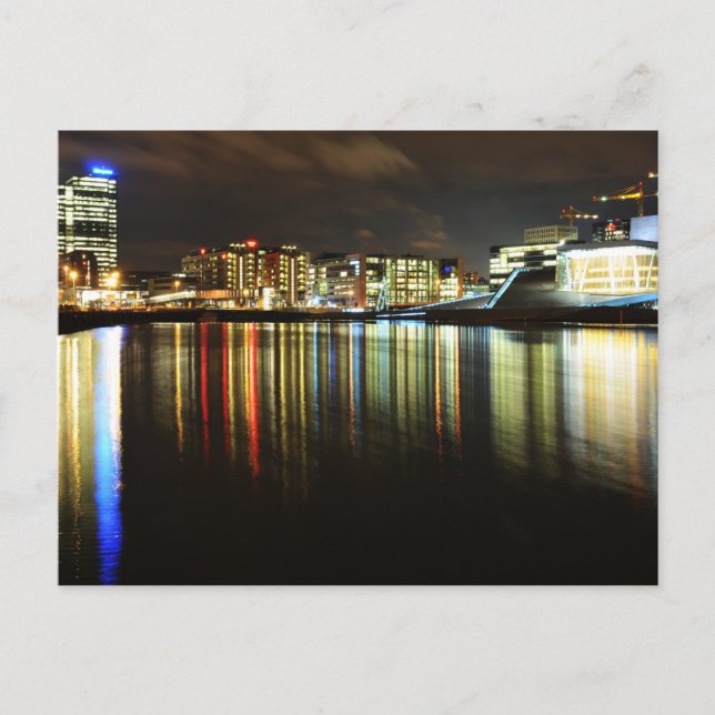 Carte Postale Oslo, Norvège la nuit (Devant)