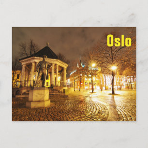 Carte Postale Oslo, Norvège la nuit