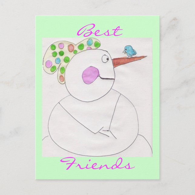 Carte Postale OSTCARD Best, Amis (Devant)