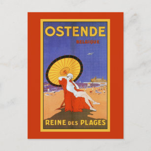 Carte Postale Ostende Reine des plages 1920 beauté Voyage d'été