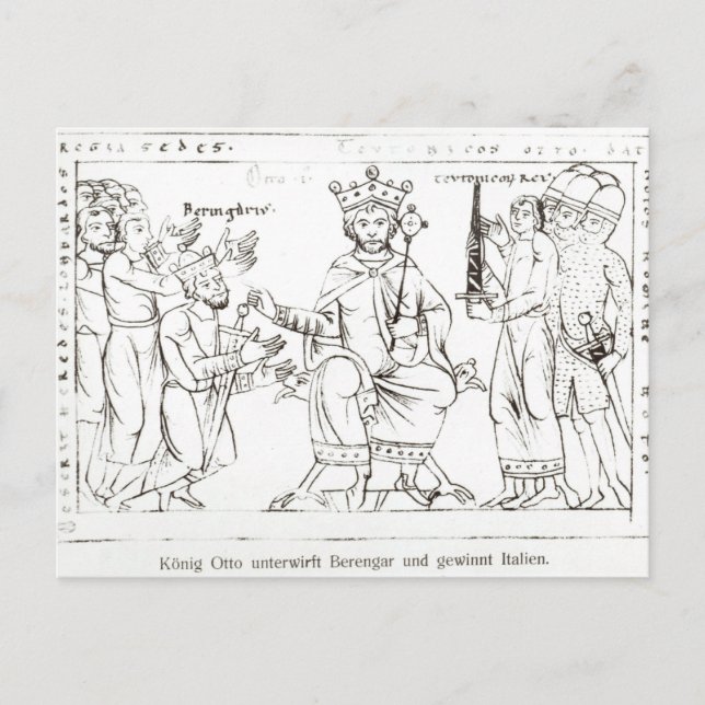 Carte Postale Othon Ier soumettant Bérenger II (Devant)