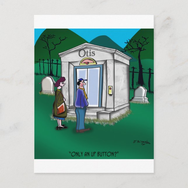 Carte Postale Otis Elevator Mausolée seulement a un bouton haut (Devant)