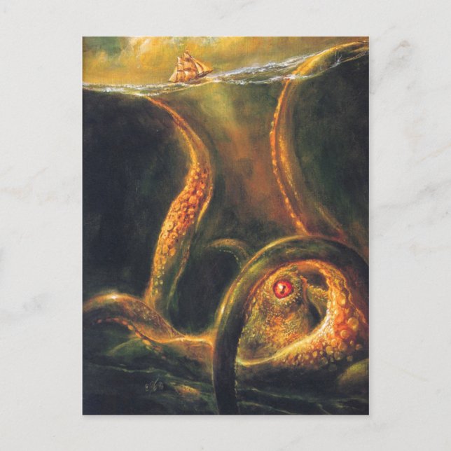 Carte Postale Otopus monstre (Devant)