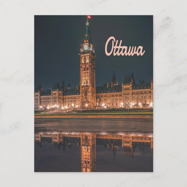 Carte Postale Ottawa Canada Colline du Parlement (Devant)