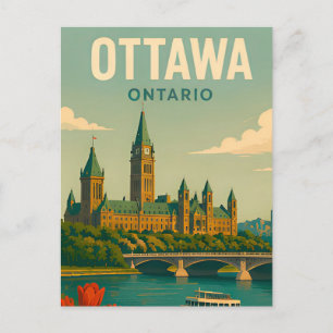 Carte Postale Ottawa Canada Parlement Skyline Voyage