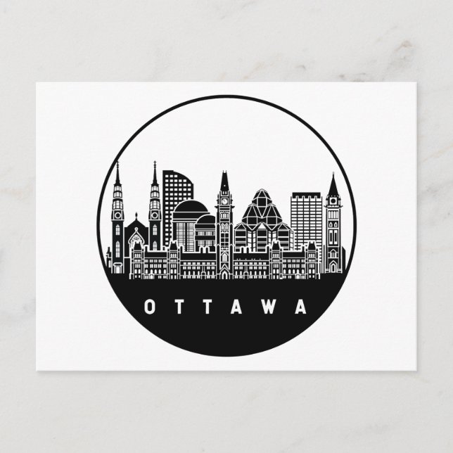Carte Postale Ottawa Canada Skyline (Devant)