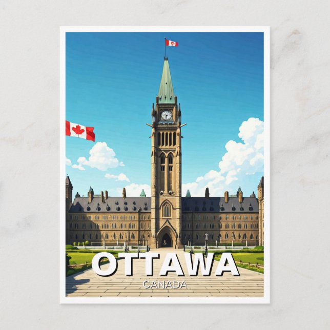 Carte Postale Ottawa Canada Voyages (Devant)