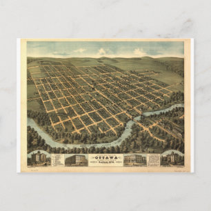 Carte Postale Ottawa, Kansas en 1872