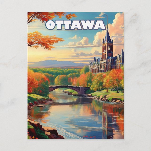 Carte Postale Ottawa reveals its charm (Devant)